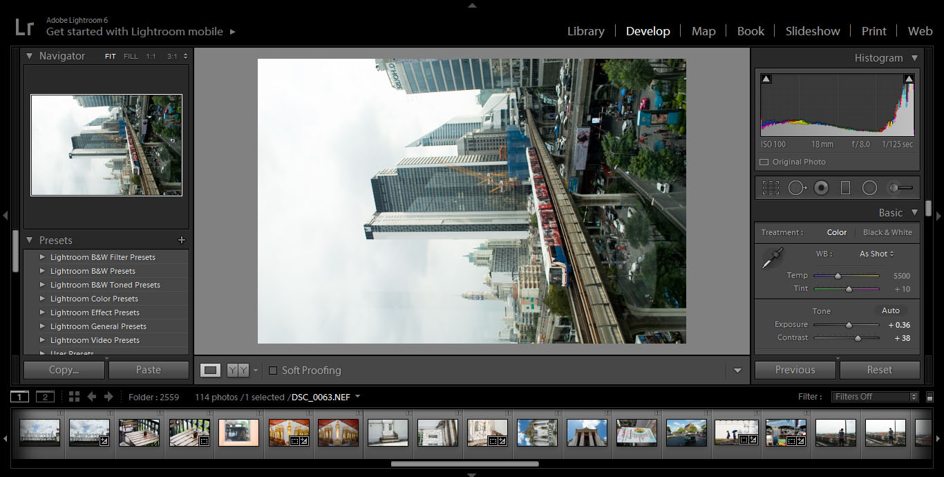 การหมุนรูป การกลับรูปใน Lightroom CC