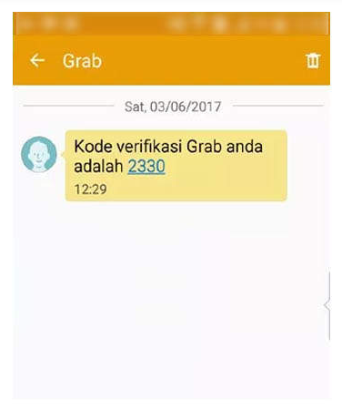 Kode Verifikasi Grab Kode Verifikasi Grab