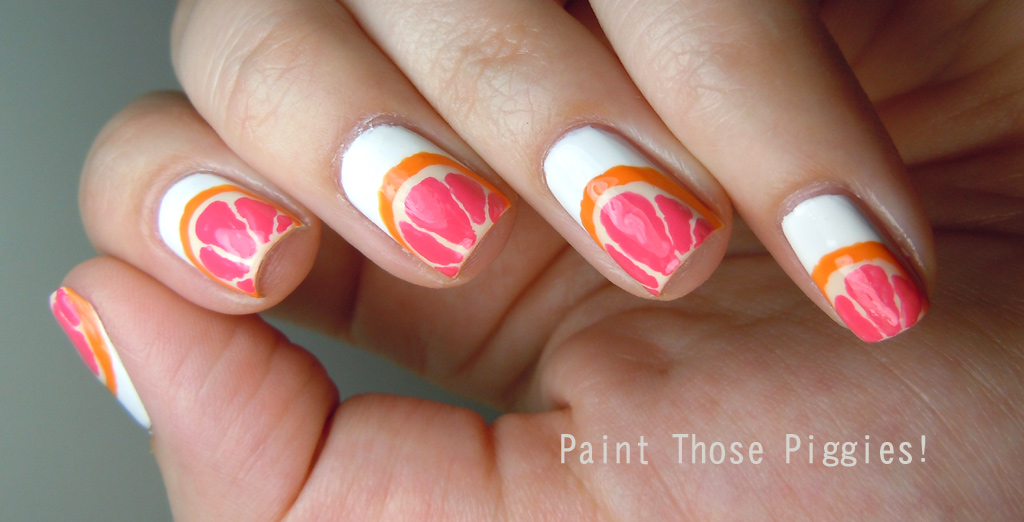 Paint Those Piggies! Grapefruit Slice Nails