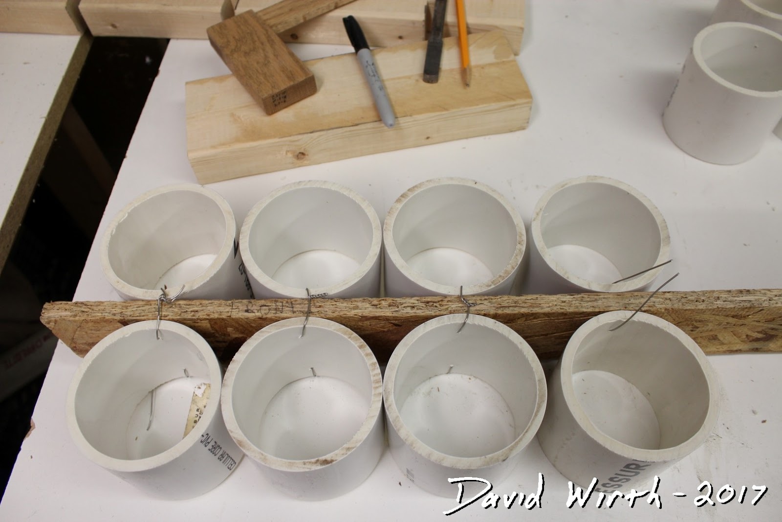 PVC Pipe Shelf Paint Can, Glue Organize Wall Rack