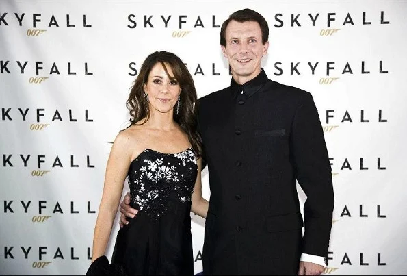 Princess Marie and Prince Joachim at the film premiere of Skyfall. Princess Marie wore the dress from the pre-wedding party in Monaco last summer.