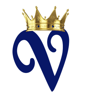 Alfabeto Azul con Corona Dorada.