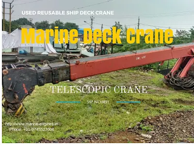 5 Tons crane, telescopic, marine, deck crane, provisional crane, ship crane, boat crane, hydraulic crane, boom crane