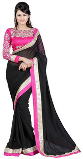 Best Selling Chiffon Embroidered Sarees With Blouse
