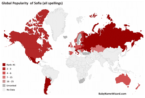 Mest populære jentenavn