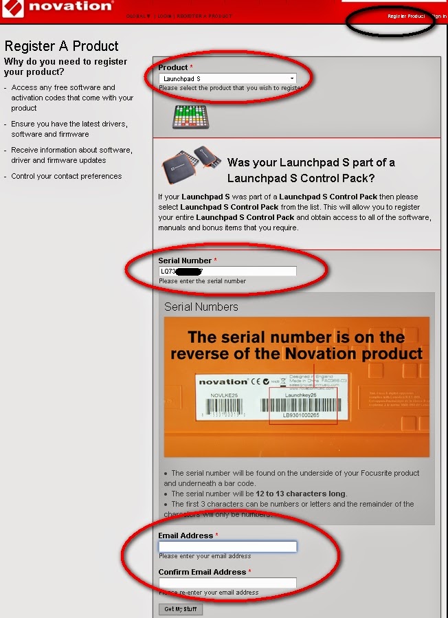 Sound Sketch Focusrite / Novation 的 Serial Number 跟 Bundle Code 使用說明