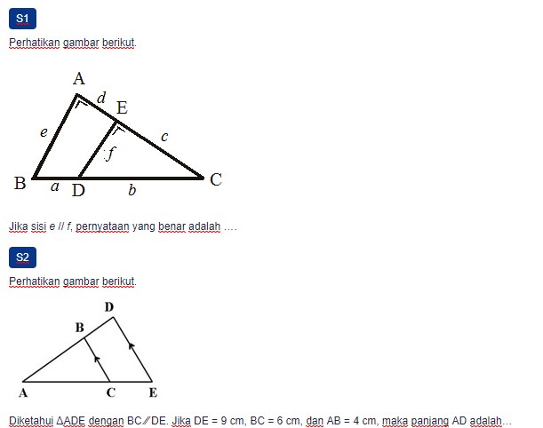 Perbandingan Ruas Garis Pada Segitiga Yang Sebangun Perbandingan Ruas Garis Pada Segitiga Yang Sebangun