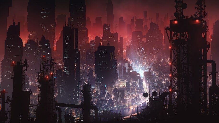 Sci-Fi, Night, Digital Art, 4K, #4.2003