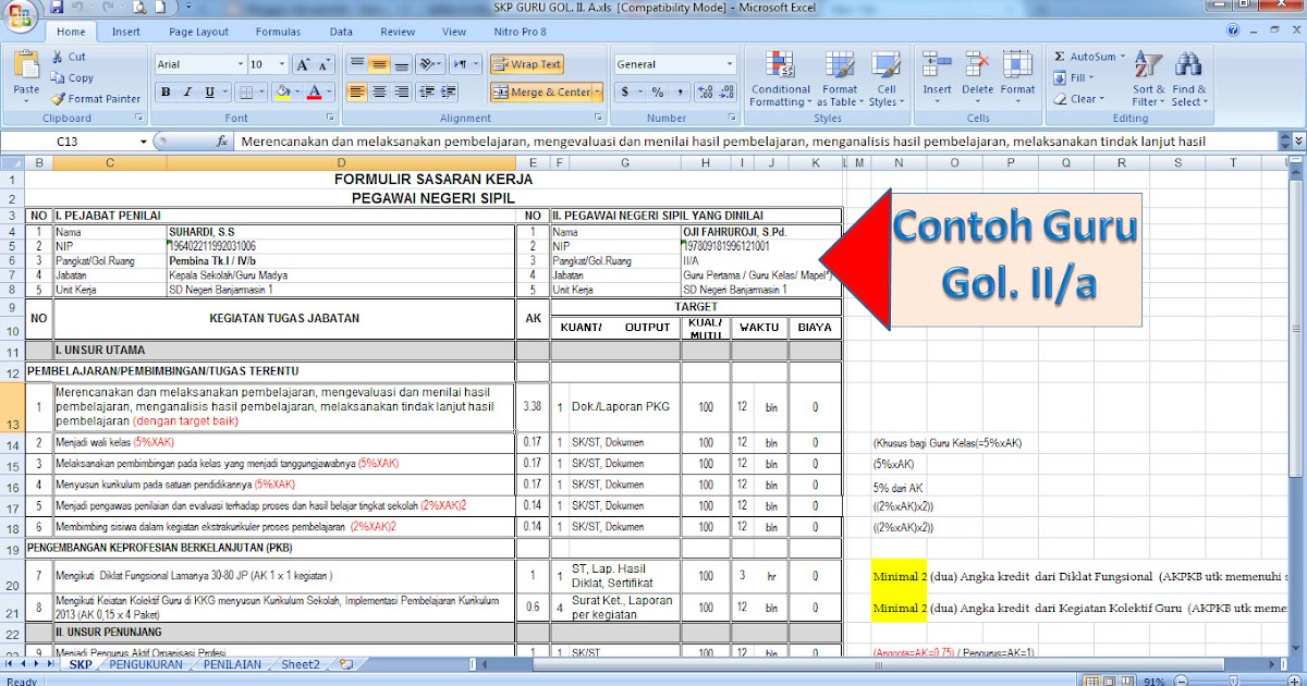 Aplikasi SKP Semua Golongan PNS Untuk Guru SD
