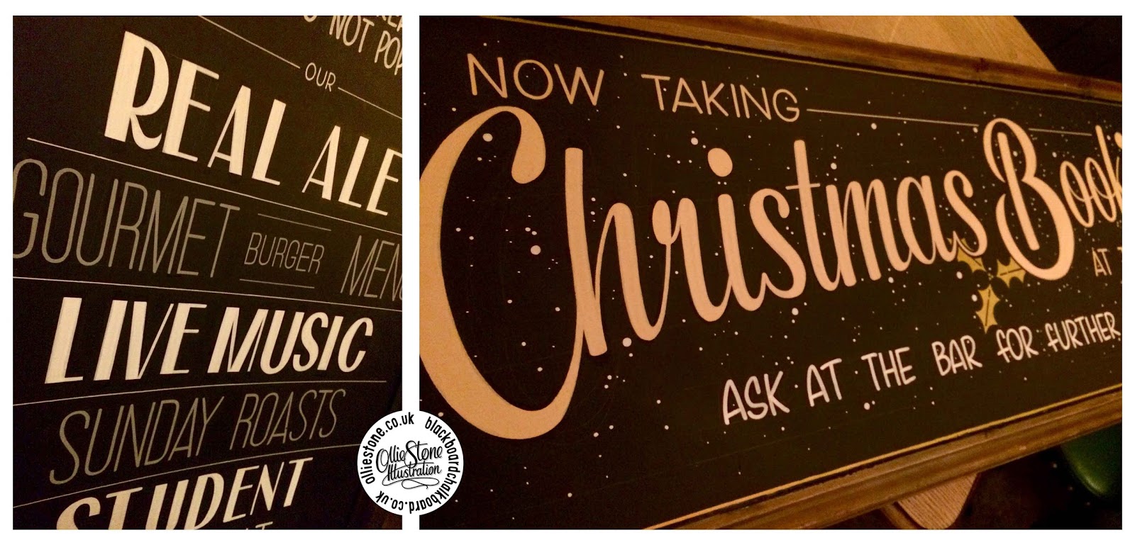 Chalkboard Artist by Ollie Stone Chalkboard art and sign writing. Brighton, London and the South.