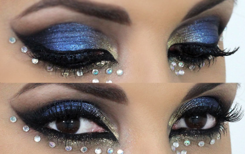 Resultado de imagem para make de carnaval com glitter