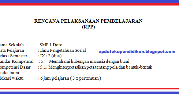 RPP SMP IPS Kelas IX Semester 2 Tahun 2019/ 2020 RPP SMP IPS Kelas IX Semester 2 Tahun 2019/ 2020