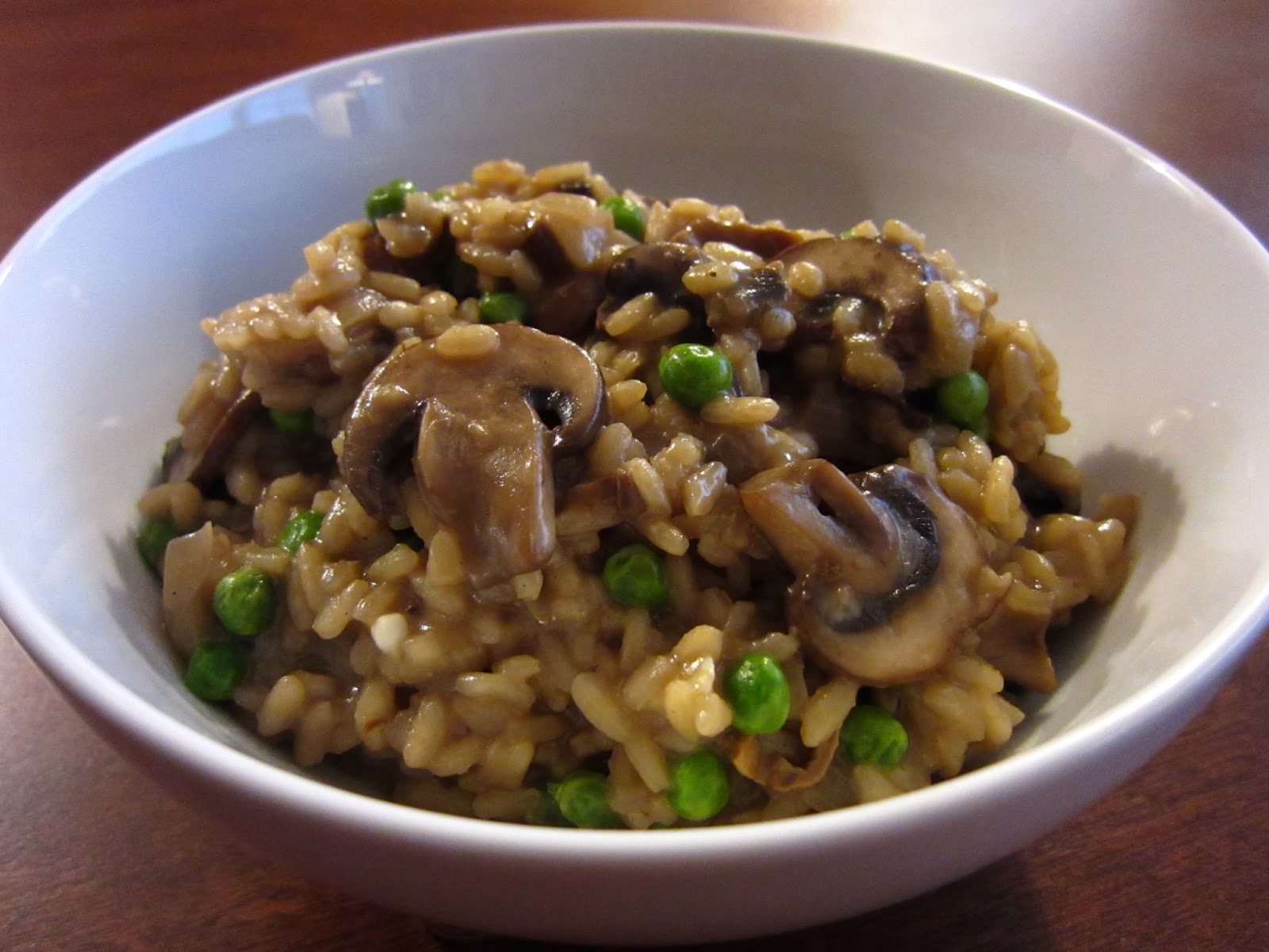 One More Taste Mega Mushroom Risotto with Peas and Parmesan