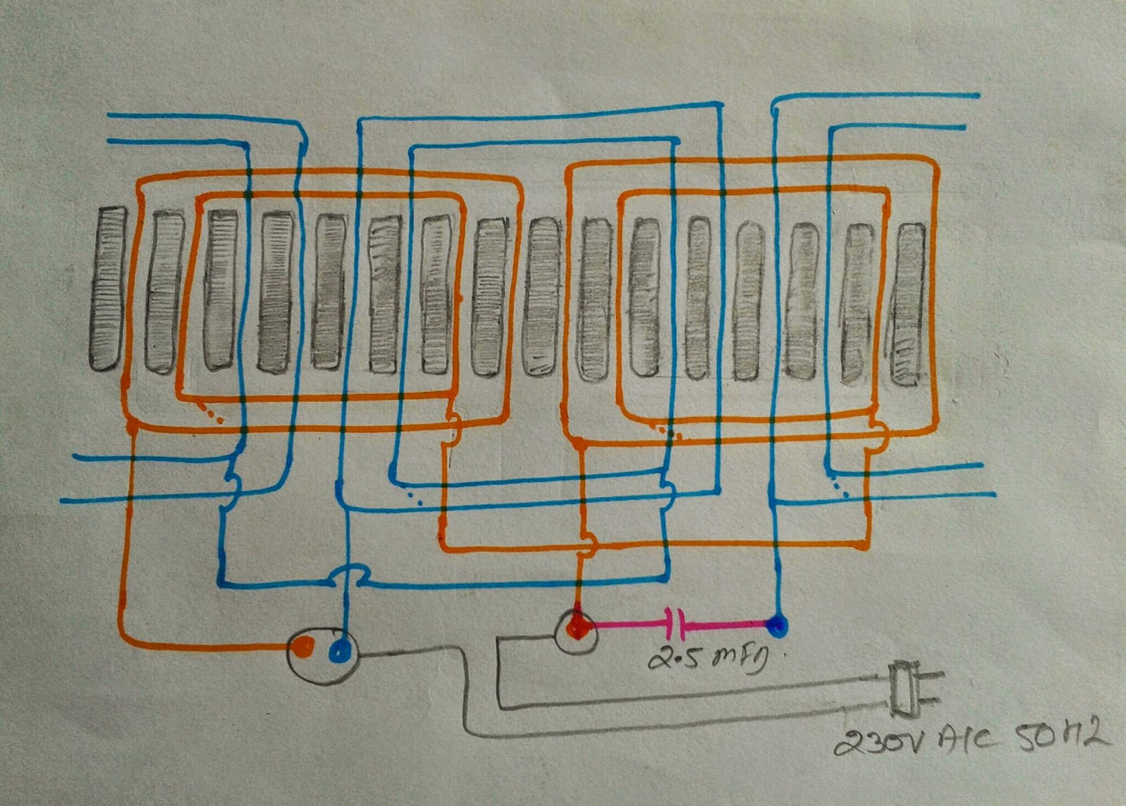 Table Fan Winding Diagram
