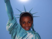 Nephew as Lady Liberty:)