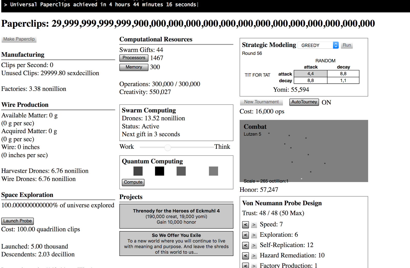 Universal paperclips guide