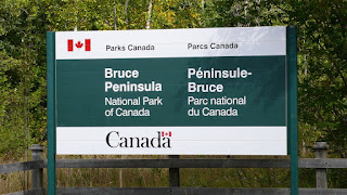 Sign of Bruce Peninsula National Park