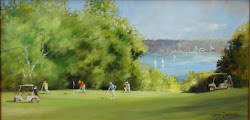 golf course oil painting karsten peninsula park greens comraderie captures spectacular sport plus