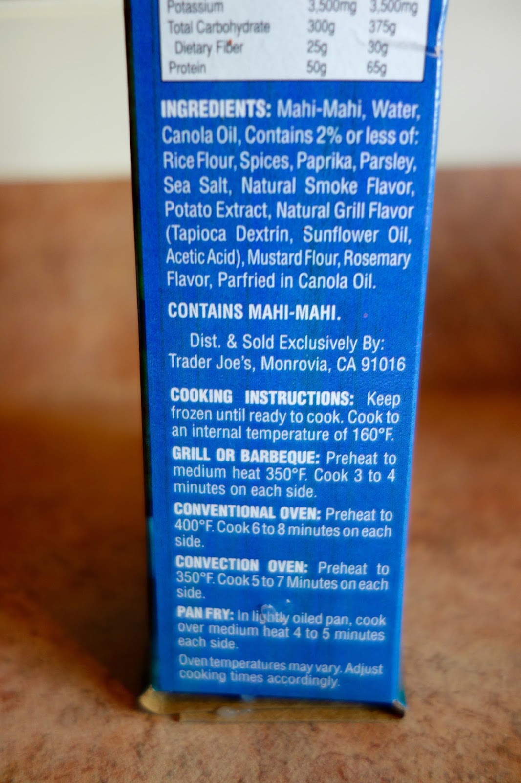 Trader Joe's Mahi Mahi Burgers