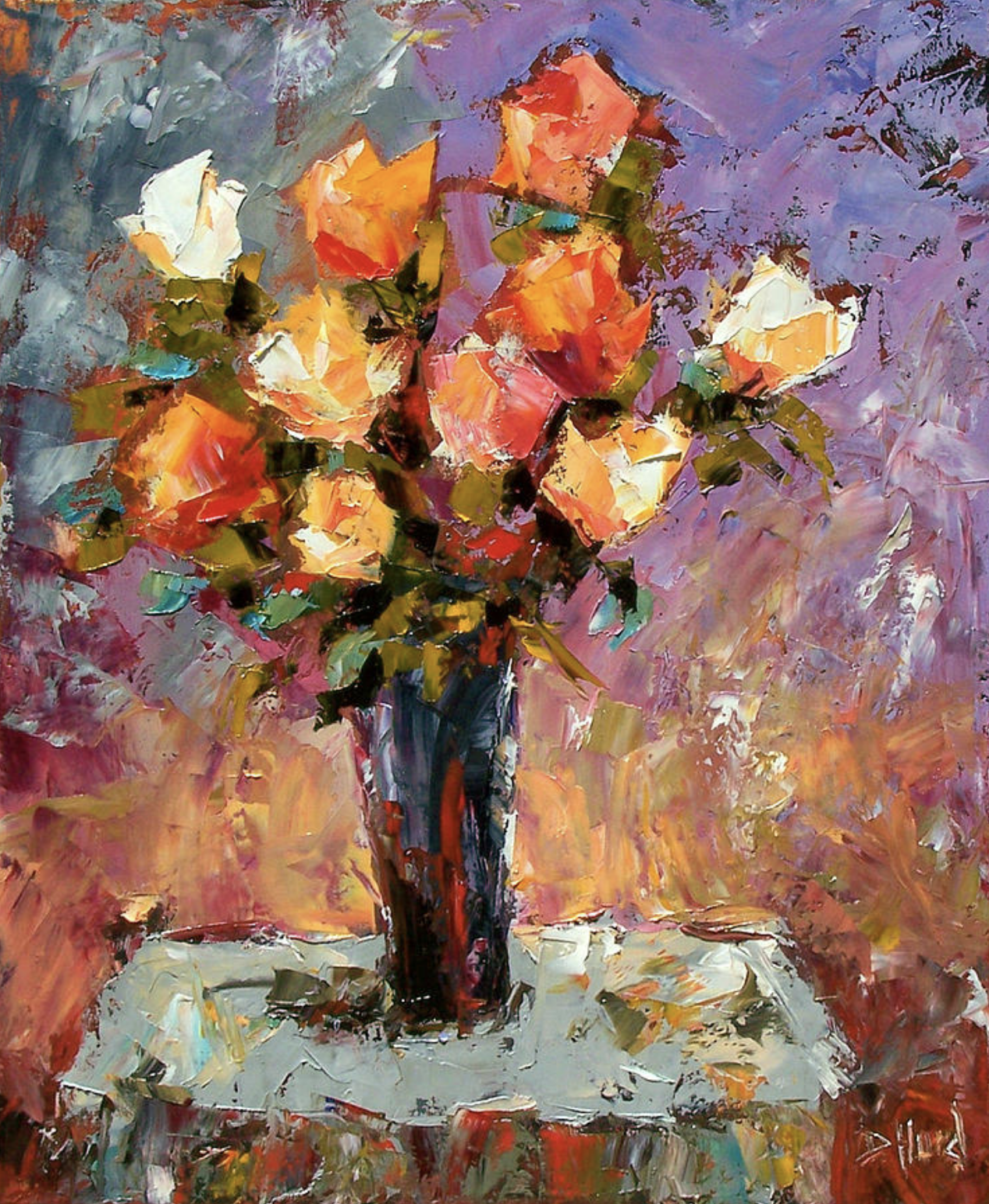 Daily Painters of Texas Impressionist Still life Floral Painting