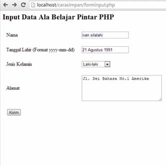 Source Code PHP cara simpan atau Insert data dari Form ke Tabel MySQL ...