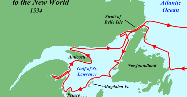 jacques cartier voyage map