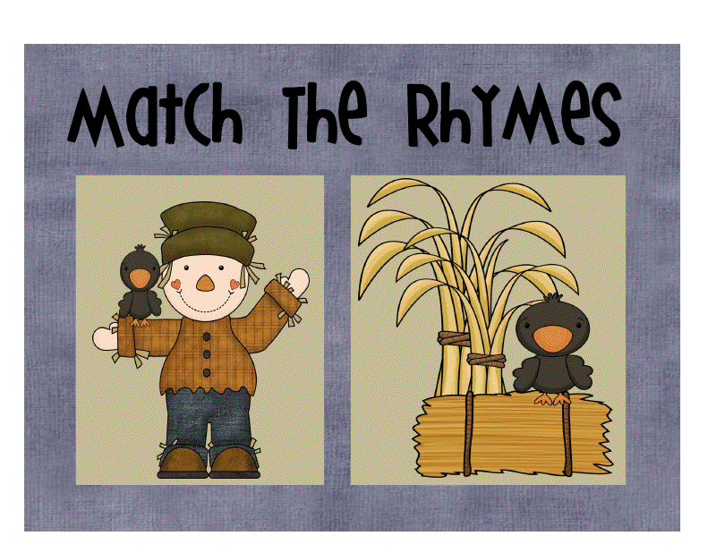 First Grade Funtastic: Rhyming Words Freebie