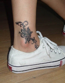 ankle butterfly tattoo designs