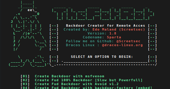 TheFatRat v1.8 - Ferramenta fácil para gerar backdoor com Msfvenom