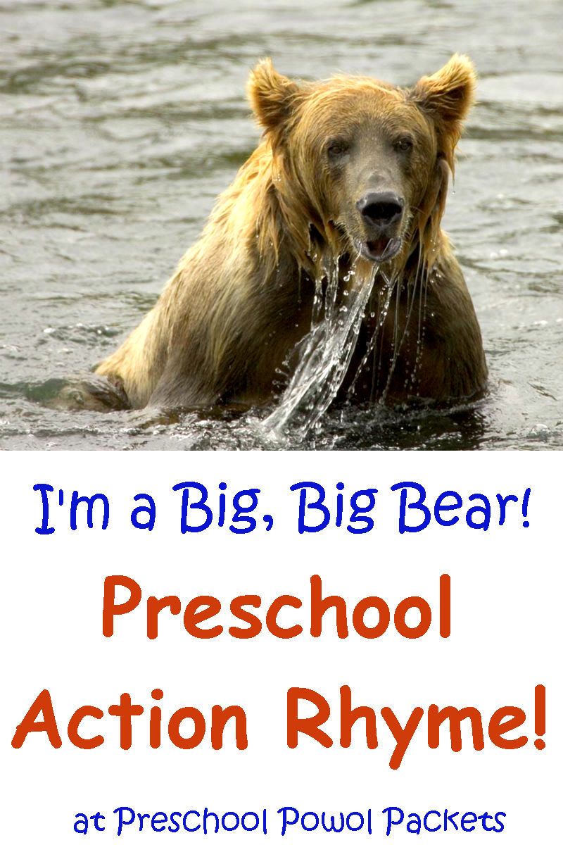 Big, Big Bear Action Rhyme Preschool Letter B | Preschool Powol Packets