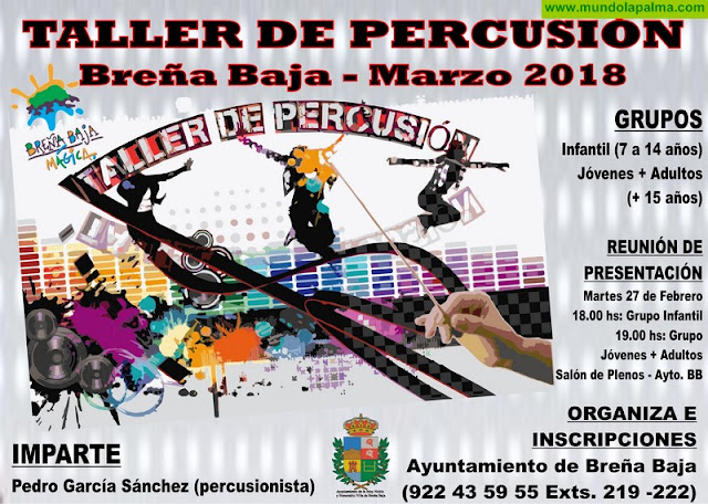 BREÑA BAJA: Taller de Percusión para todas las edades