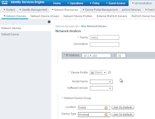 Add vWLC to ISE