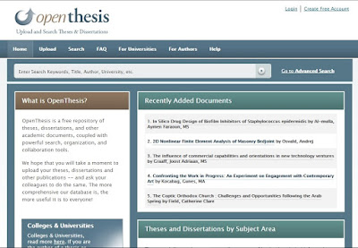 Open thesis and dissertation