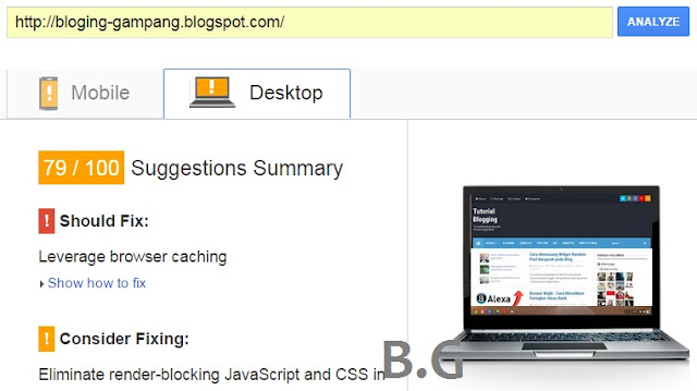 AKURAT, Cara Cek Kecepatan Loading Template Blog