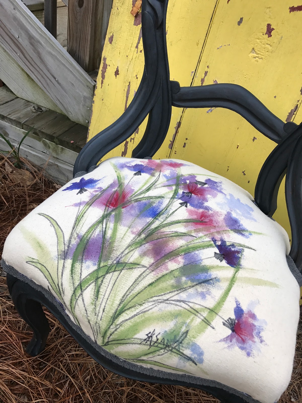 SK On Elderberry SK's Painted Upholstery and Fabric