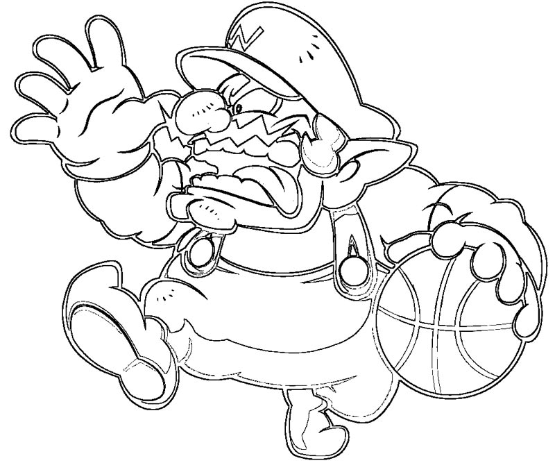 wario and waluigi coloring pages - photo #32