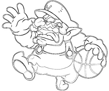 #12 Wario Coloring Page