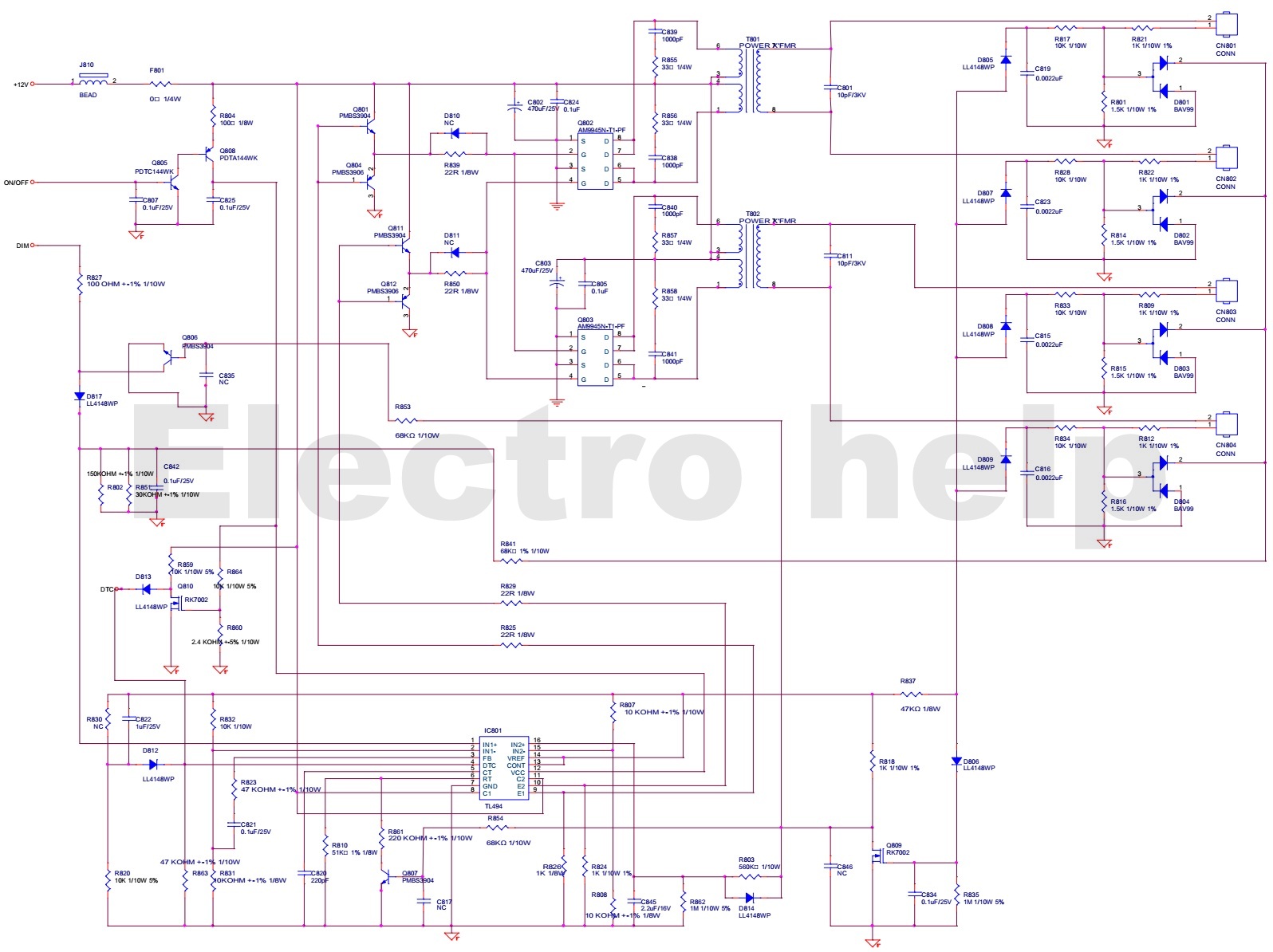 Electro help: AOC 2016V – LCD Monitor – Schematic – 715G2510-2 SMPS