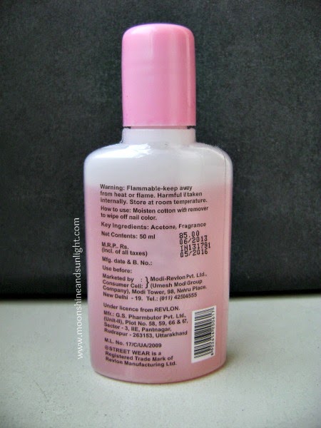 Revlon Street Wear Nail color remover review and price in India