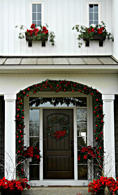 A holiday front porch 
