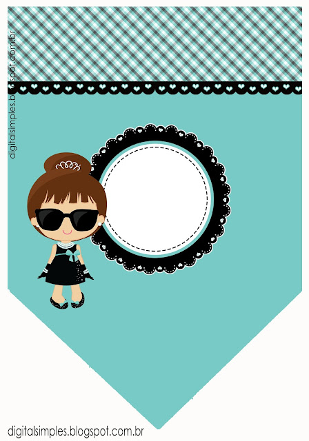 Breakfast at Tiffany's Baby: Free Printable Invitations and Candy Bar Labels. 