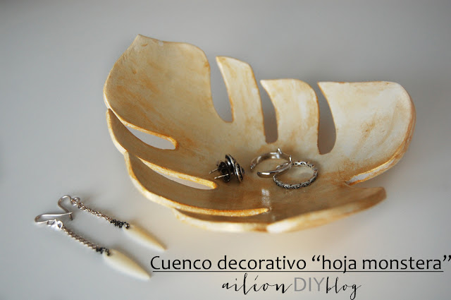 monstera diy cuenco navidad decoracion