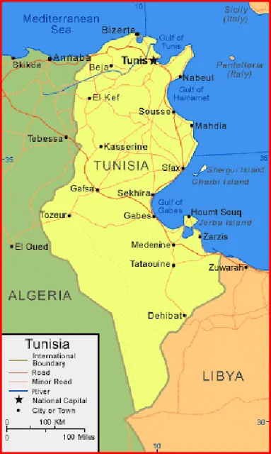 image: Map of Tunisia