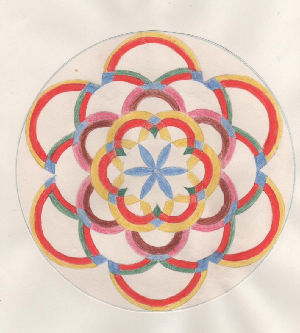  Elviras Versteck: Mandalas mit Zirkel,Lineal und Winkelmesser Teil 1 Motiv 