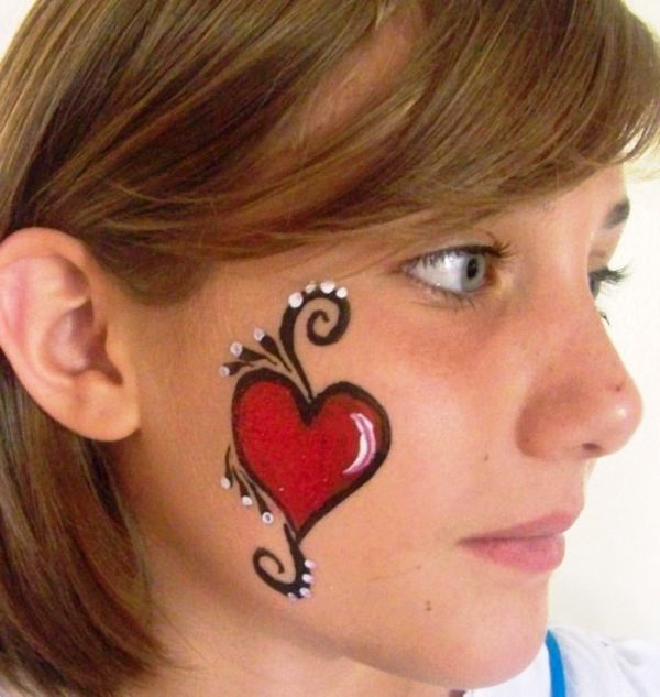Free Simple Cheek Face Painting Designs Free Simple Cheek Face Painting Designs