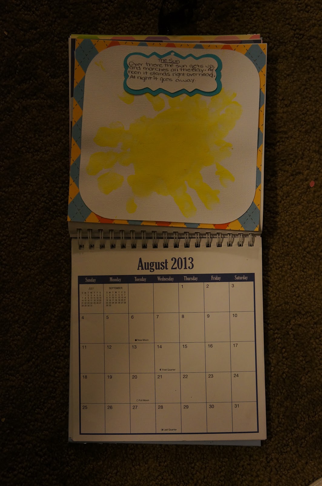 Making my Kids' day special 1 day at a time! DIY Handprint Calendar