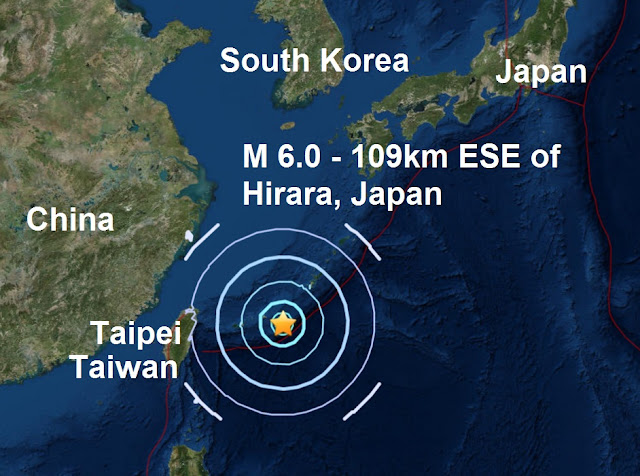 A magnitude 6.0 - 109km ESE of Hirara, Japan Untitled