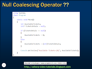 Sql server, .net and c# video tutorial: Part 6 – Nullable types in C#