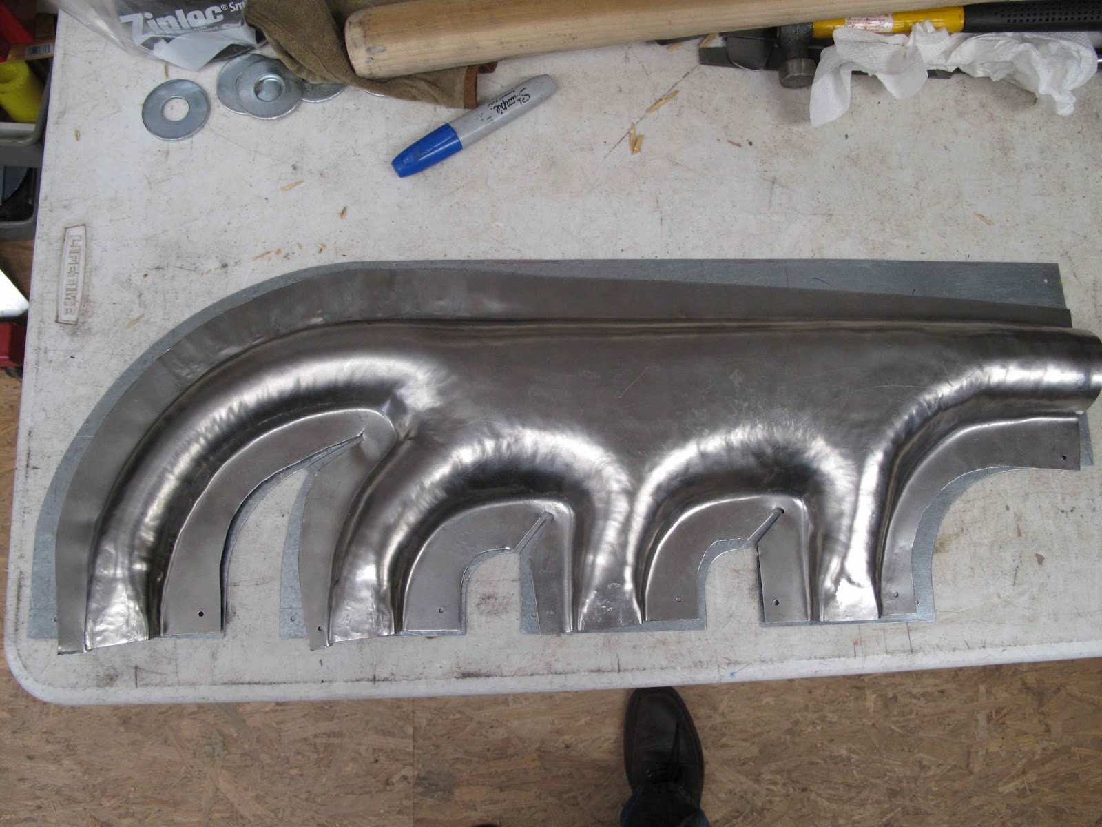 Curtiss OX-5 Rebuild: First Good Exhaust Manifold Shell Half