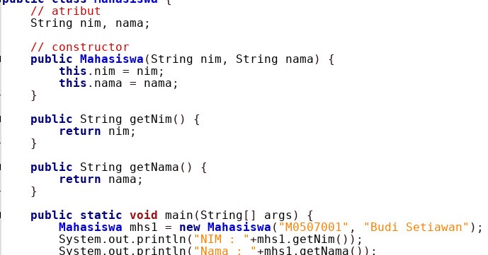 Class, Object, Consructor, dan Package